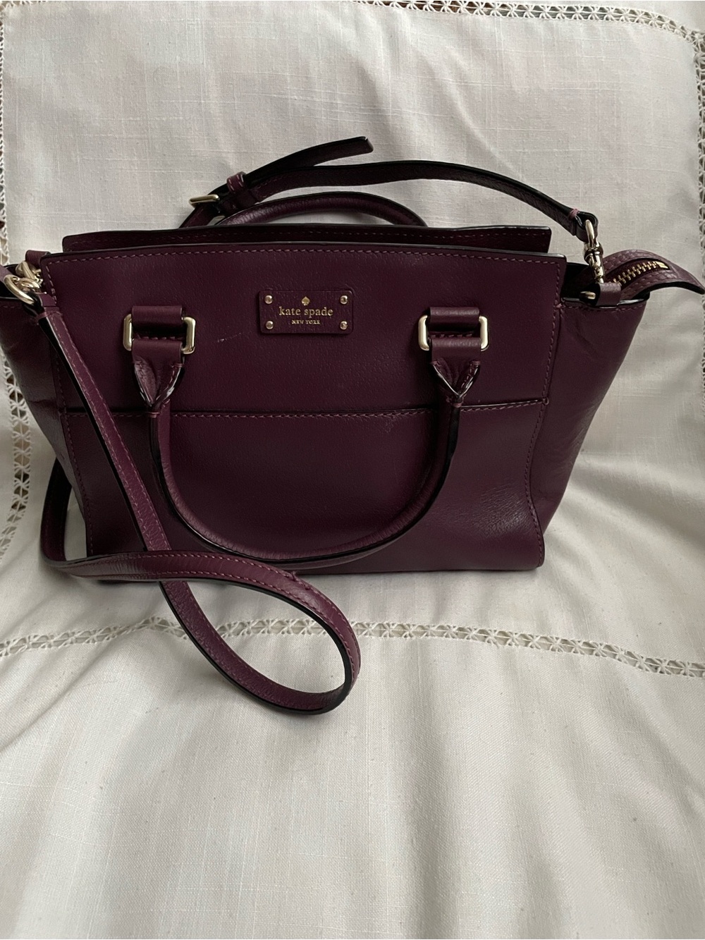 kate spade Plum Leather Satchel